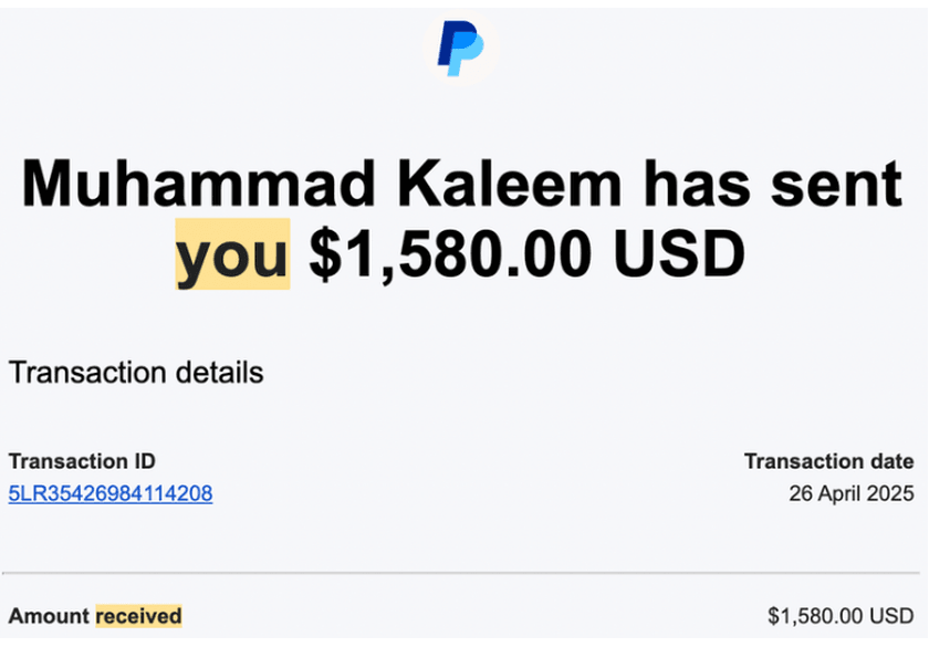 Payment proof 12