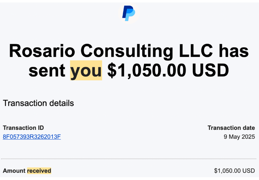 Payment proof 15